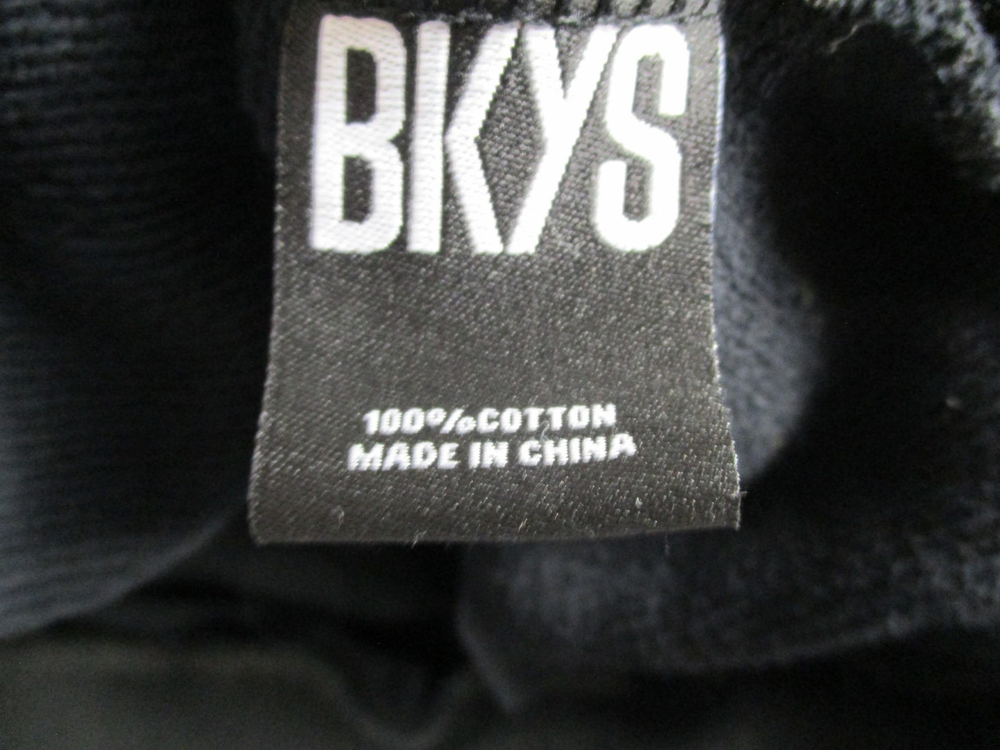 BKYS Hoodie Mens Medium Black Pullover Sweatshirt Heart Rhinestone Graphic 16652