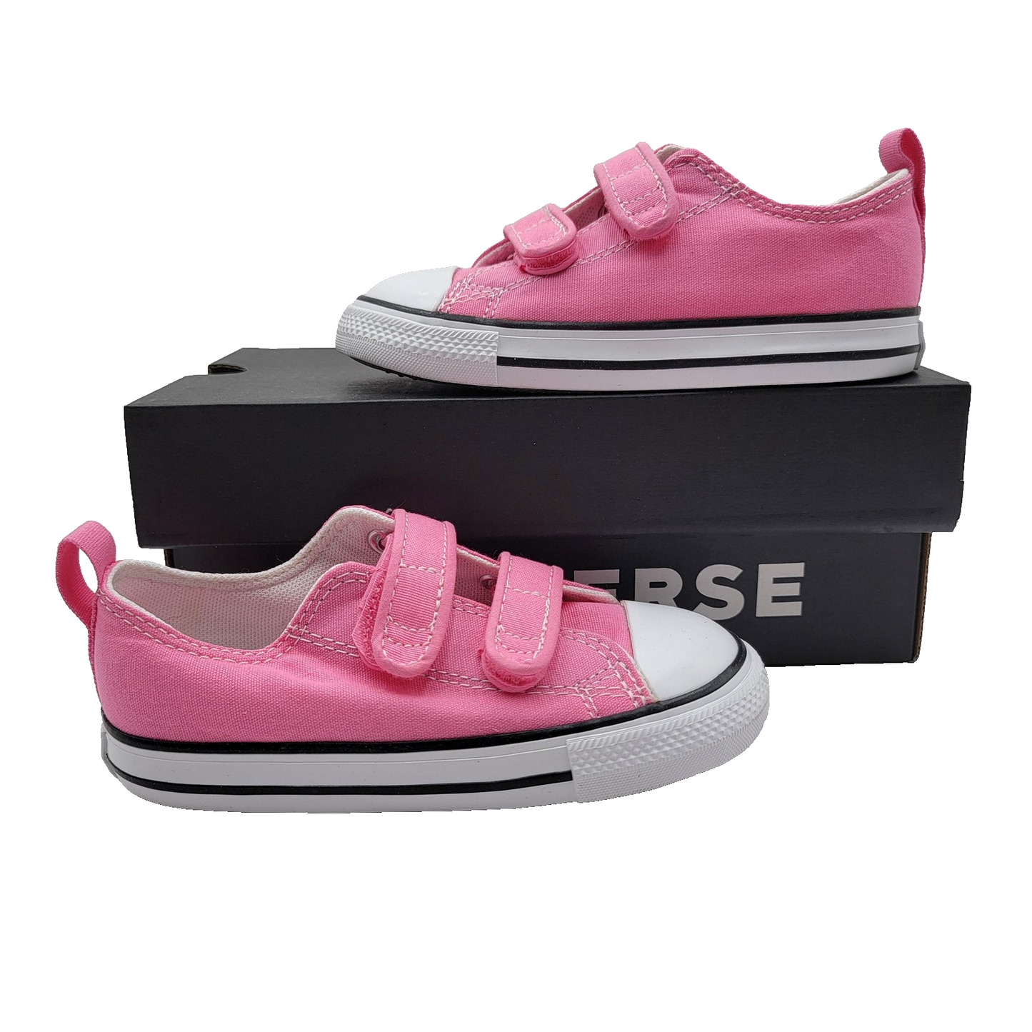 Converse All Star CT 2V Ox Shoes Infant Size 9 Pink Canvas Sneakers New0