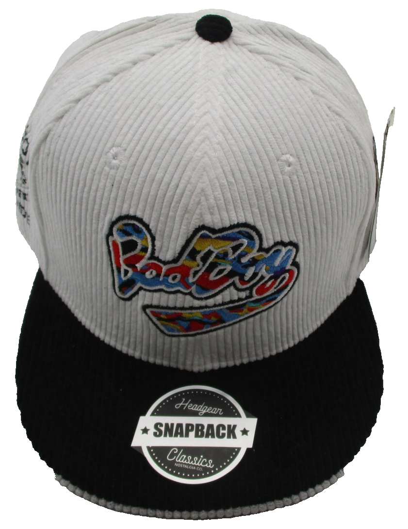 Notorious BIG Bad Boy Records Headgear Classics Hat Snap Back Men White Corduroy3