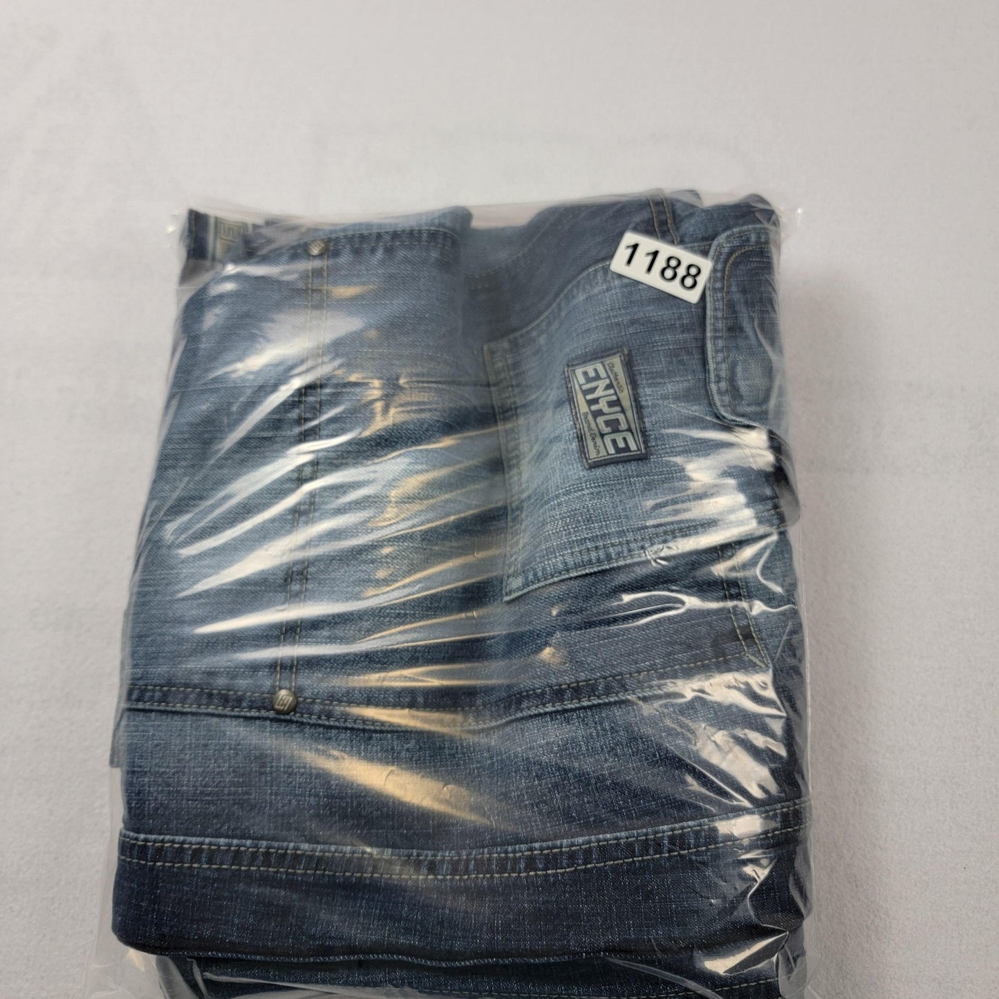 Enyce Jeans Mens 36 Blue Carpenter Utility Cargo Multi Pocket Baggy Y2K