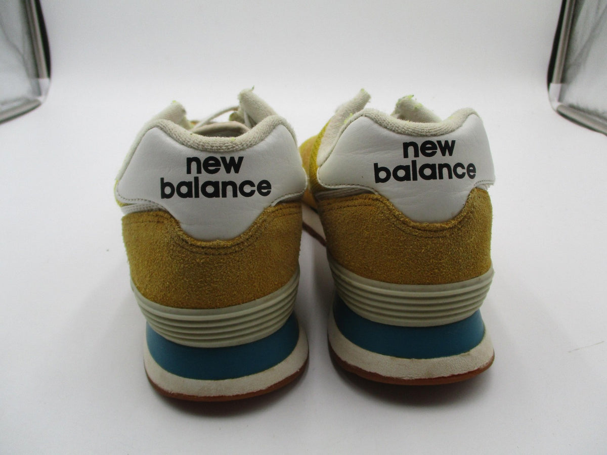 New Balance Classic 574 Shoes Mens Size 10 Yellow Suede Mesh ML574HB2 Sneakers2