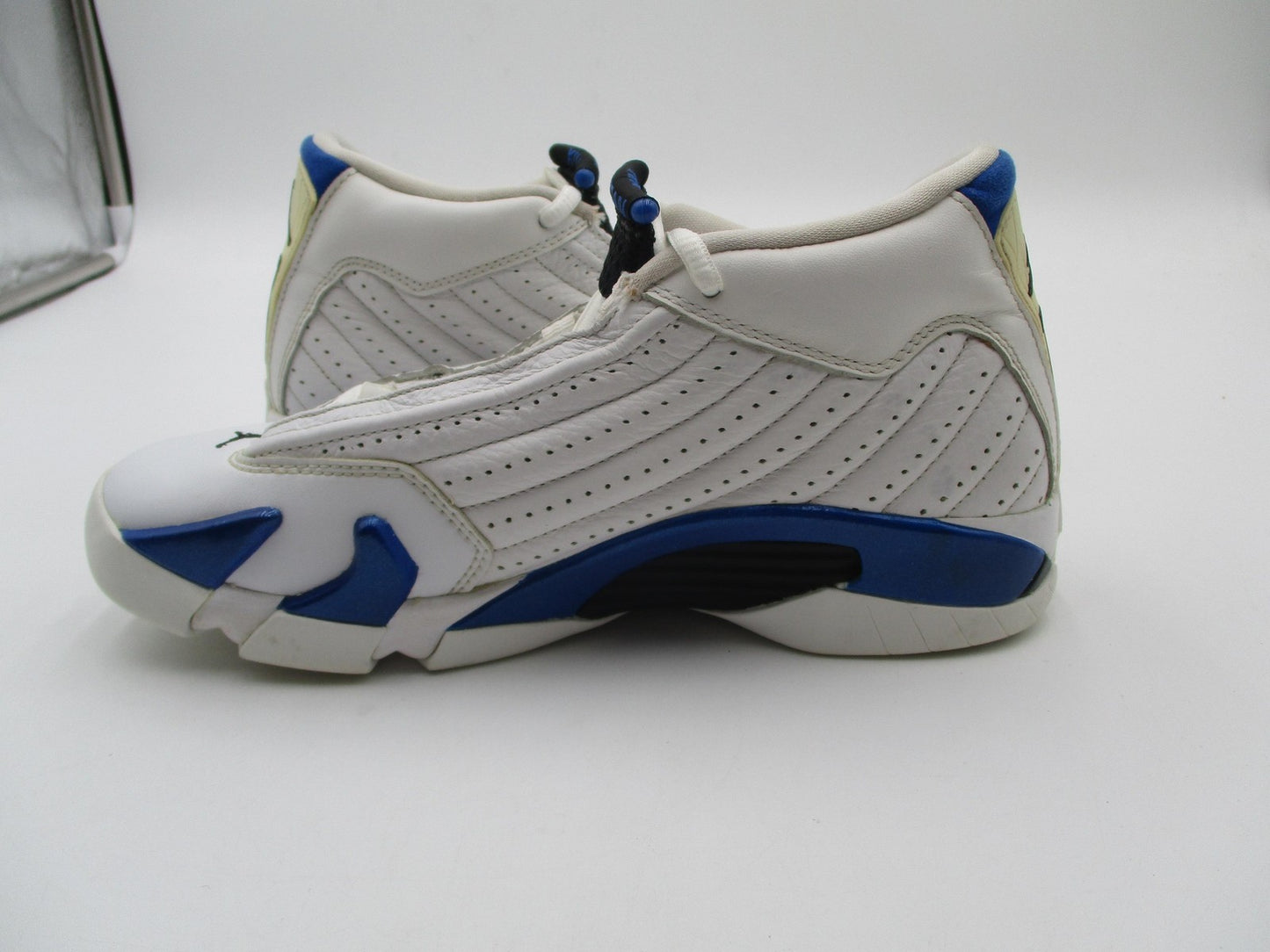 Jordan Air Jordan 14 Retro Shoes Youth Size 5.5Y White Blue Sneakers 487524-1047