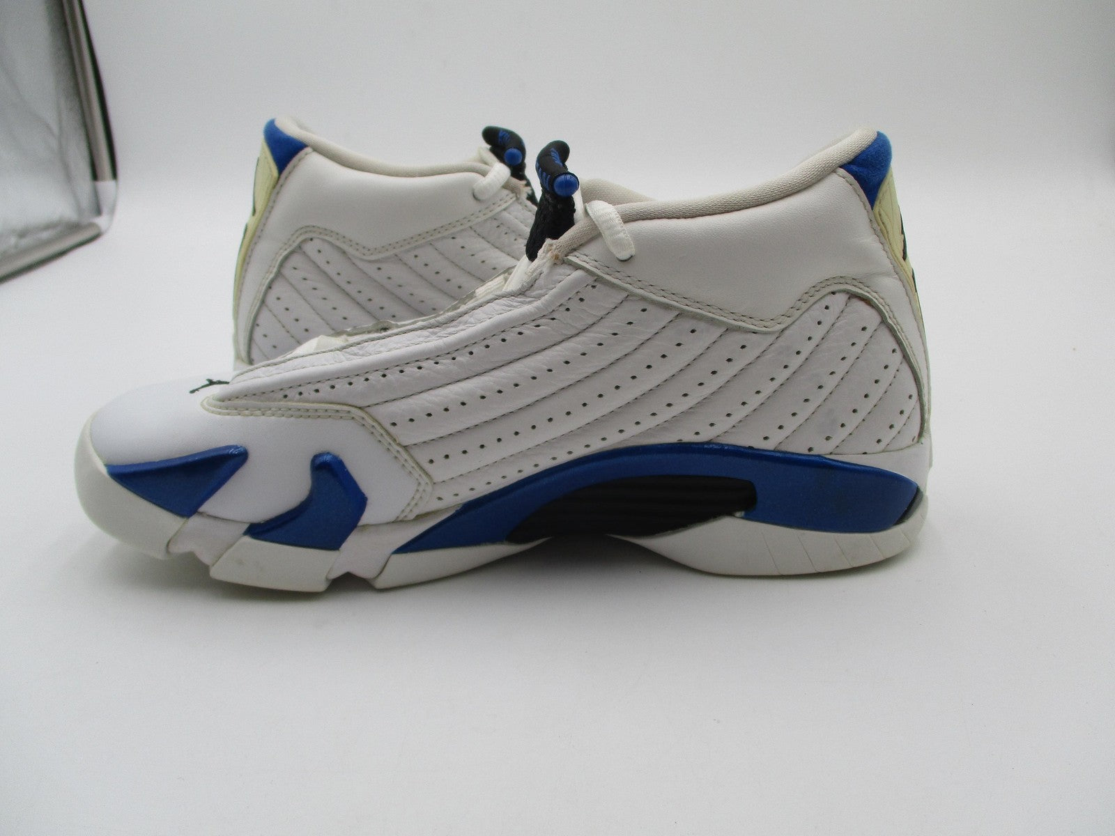 Jordan Air Jordan 14 Retro Shoes Youth Size 5.5Y White Blue Sneakers 487524-1047