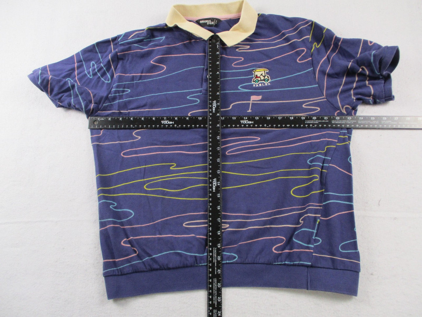 Original Fables Sweatsuit Set Mens XL Blue Golf Cart Flag Graphic Polo Shorts5