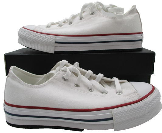 Converse CTAS Eva Lift Ox All Star Shoes Youth Size 5.5 White Garnet 272858C0