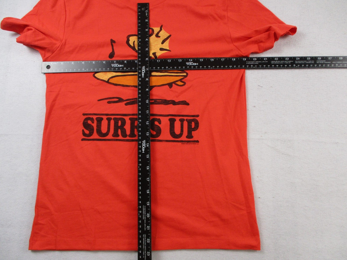 Gap Peanuts Woodstock Surf's Up Shirt Mens Small Orange Graphic Tee Surfing 13585