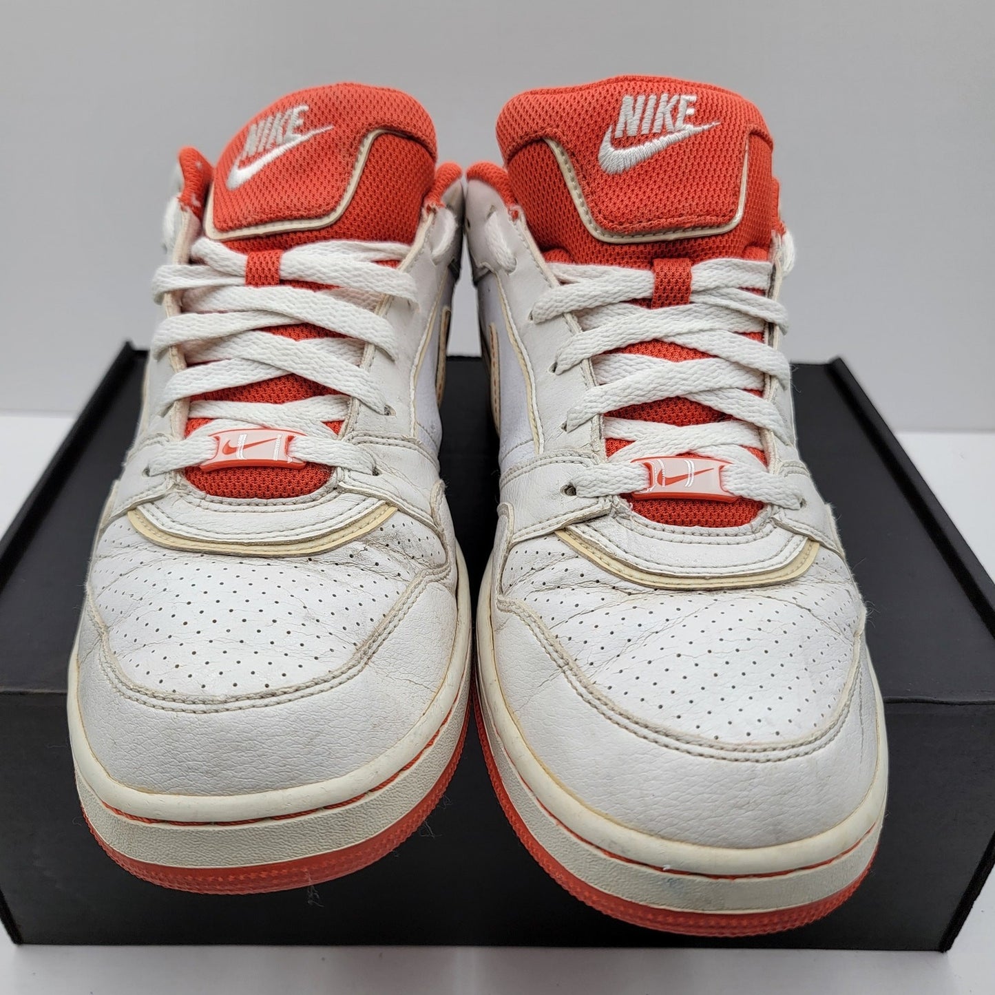 Nike Aire Prestige III Mens Sneakers White/Orange Sz 11 (256) 3861141182