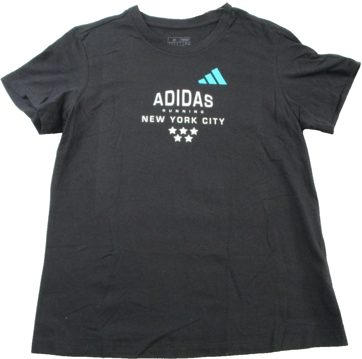 Adidas Running Shirt Womens M Black New York City Graphic Tee 136413650