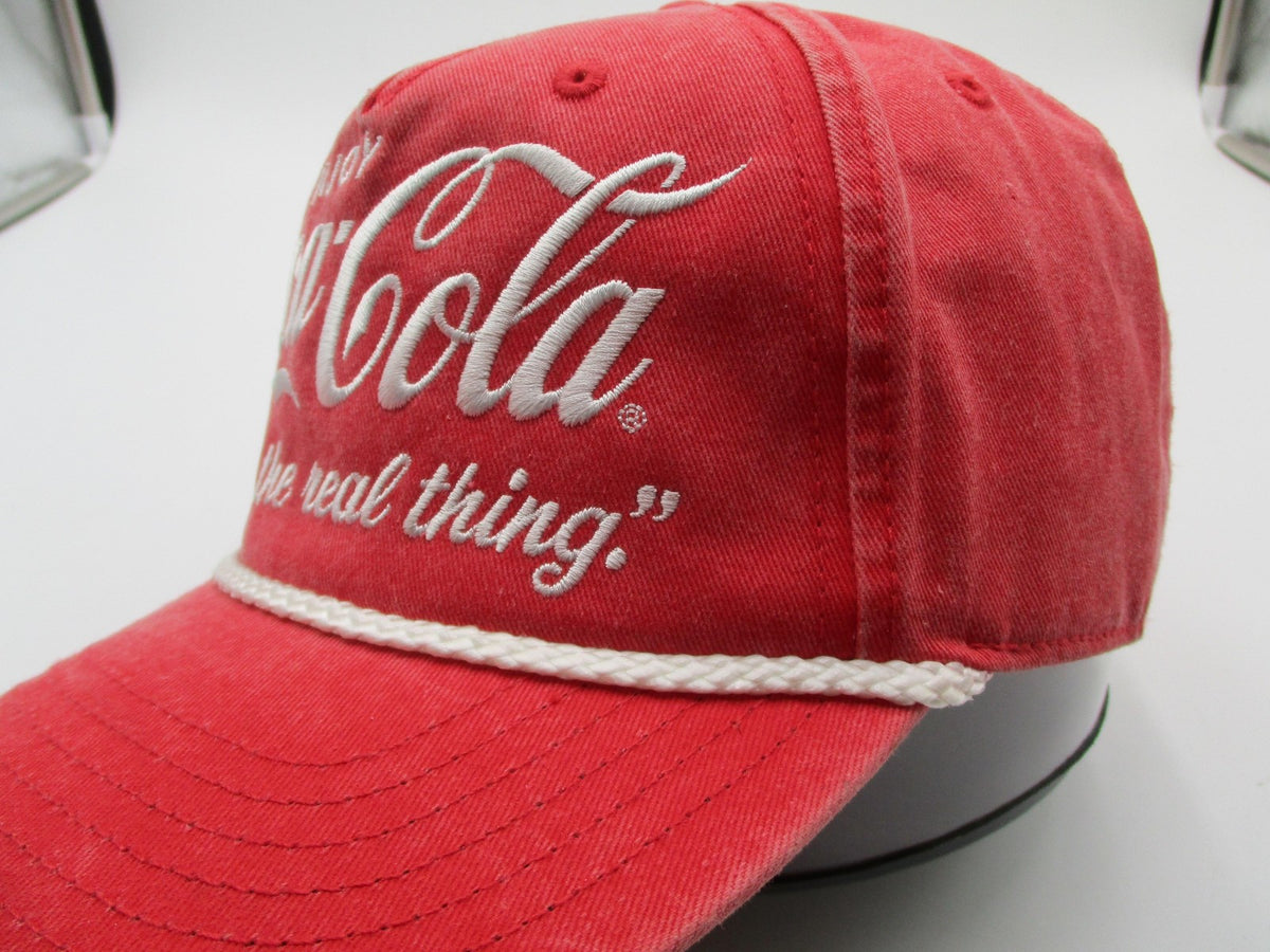 Coca-Cola Hat Cap Snap Back Mens One Size Red Enjoy It's The Real Thing Slogan4