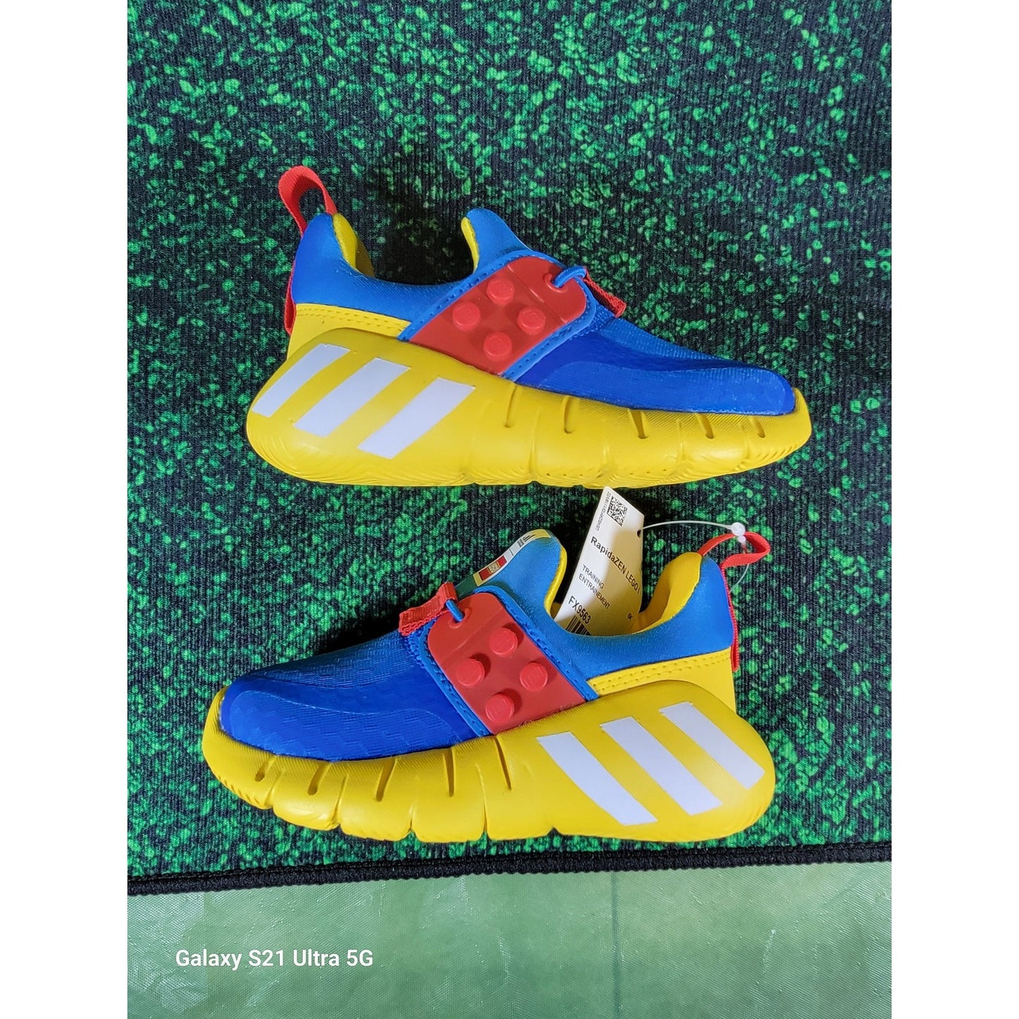 Adidas LEGO x RapidaZen J 'Shock Blue Equipment Yellow' Size 6.5k FX95632