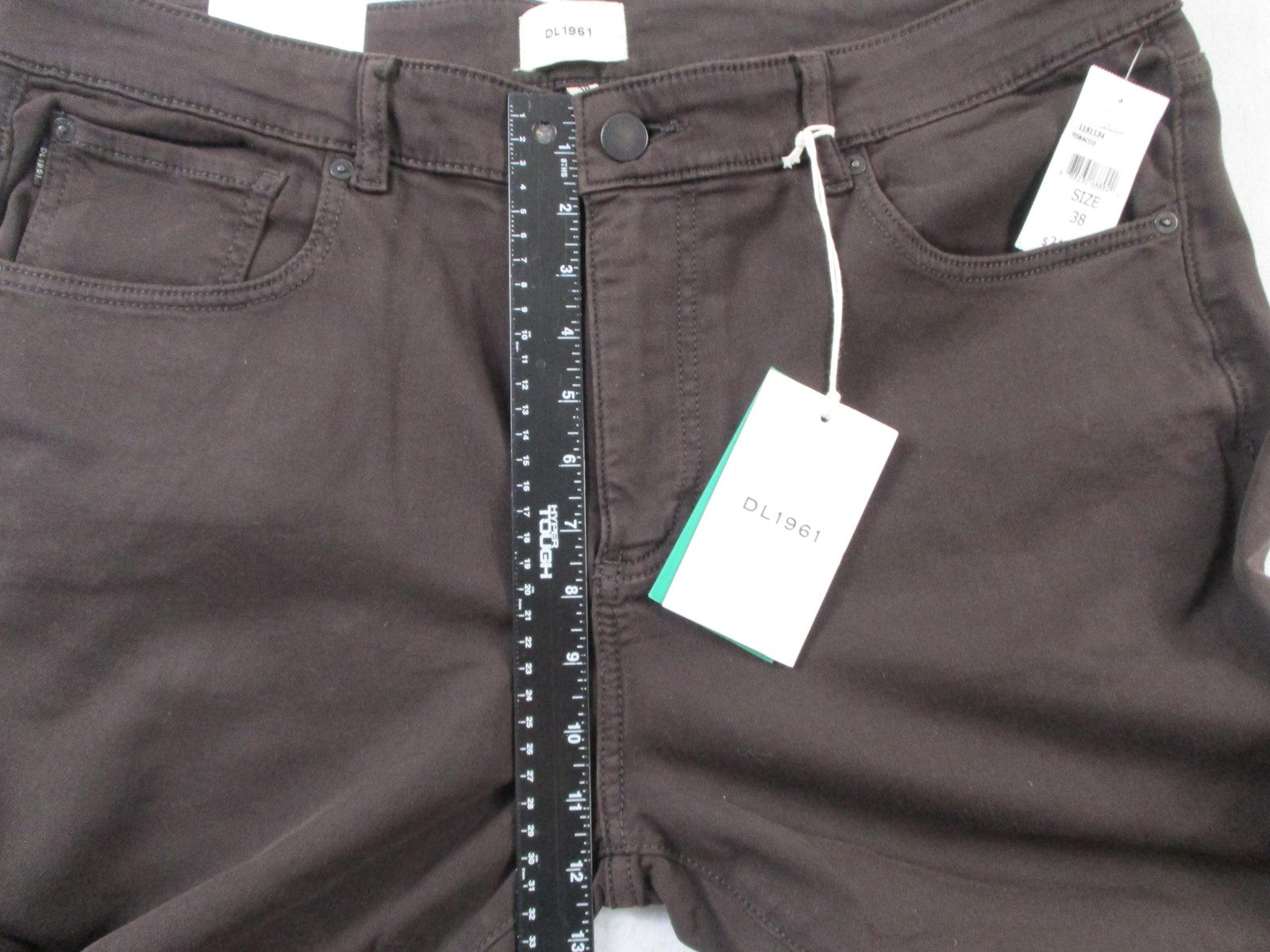 DL1961 Jeans Mens 38x34 Russell Slim Straight DL Ultimate Knit Tobacco 144712