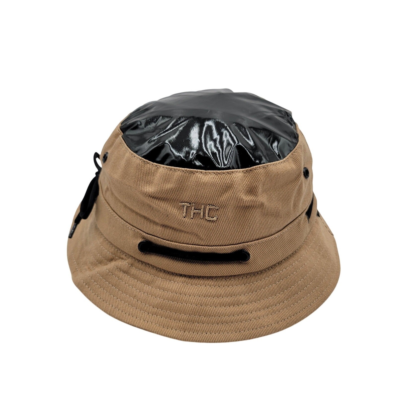 The Hideout Clothing THC Bucket Hat Tan Black Vinyl Top Limited Edition 150 Made0