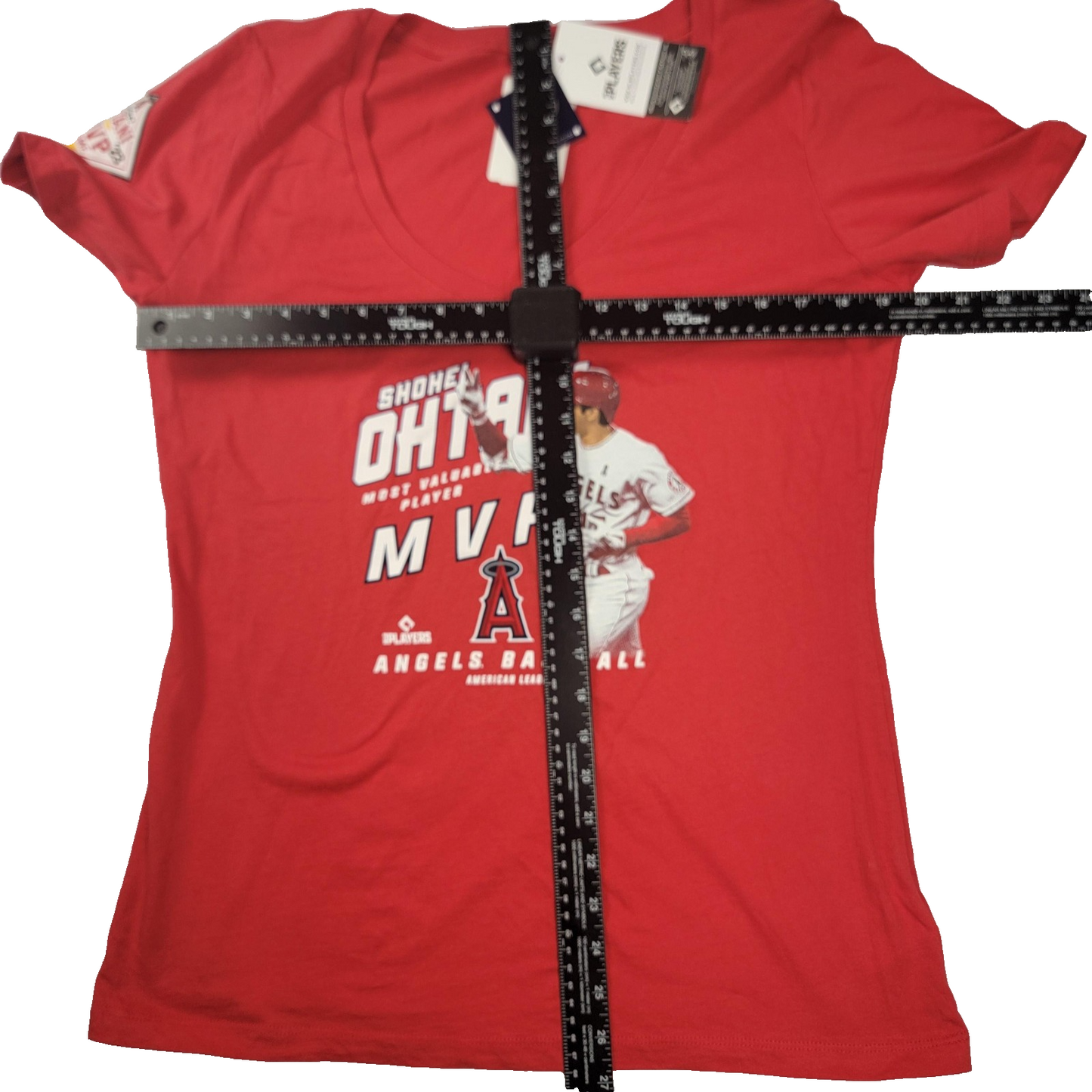 Los Angeles Angels Shirt Womens Large Red MLB Shohei Ohtani MVP New Era 10202