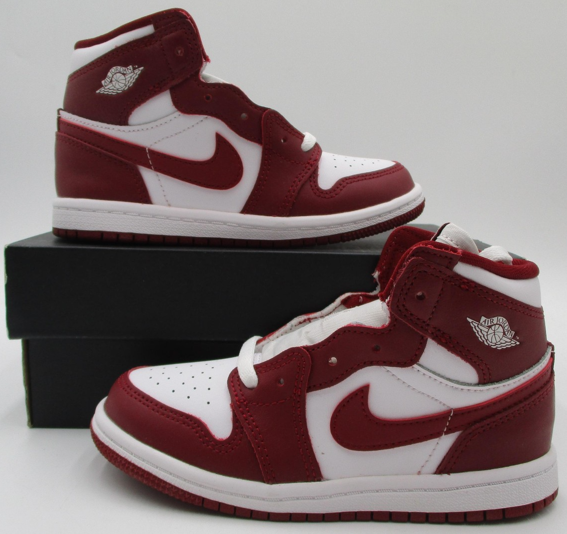 Air Jordan 1 Retro High OG TD 'Artisanal Red' Boys Size 10C FD1413-160 New w Box1