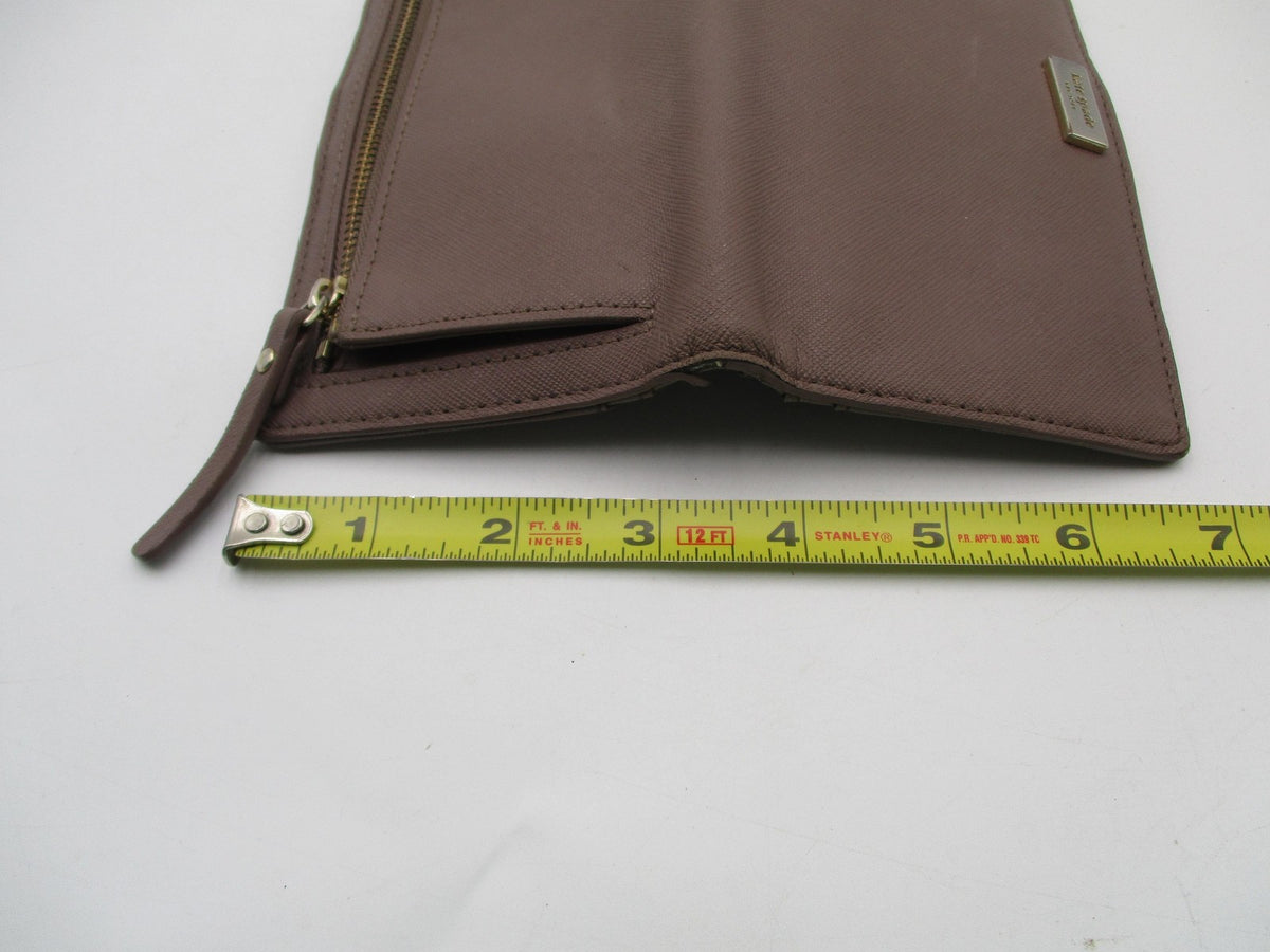 Kate Spade Wallet Women's One Size Brown Leather Wristlet Folding ID Case17