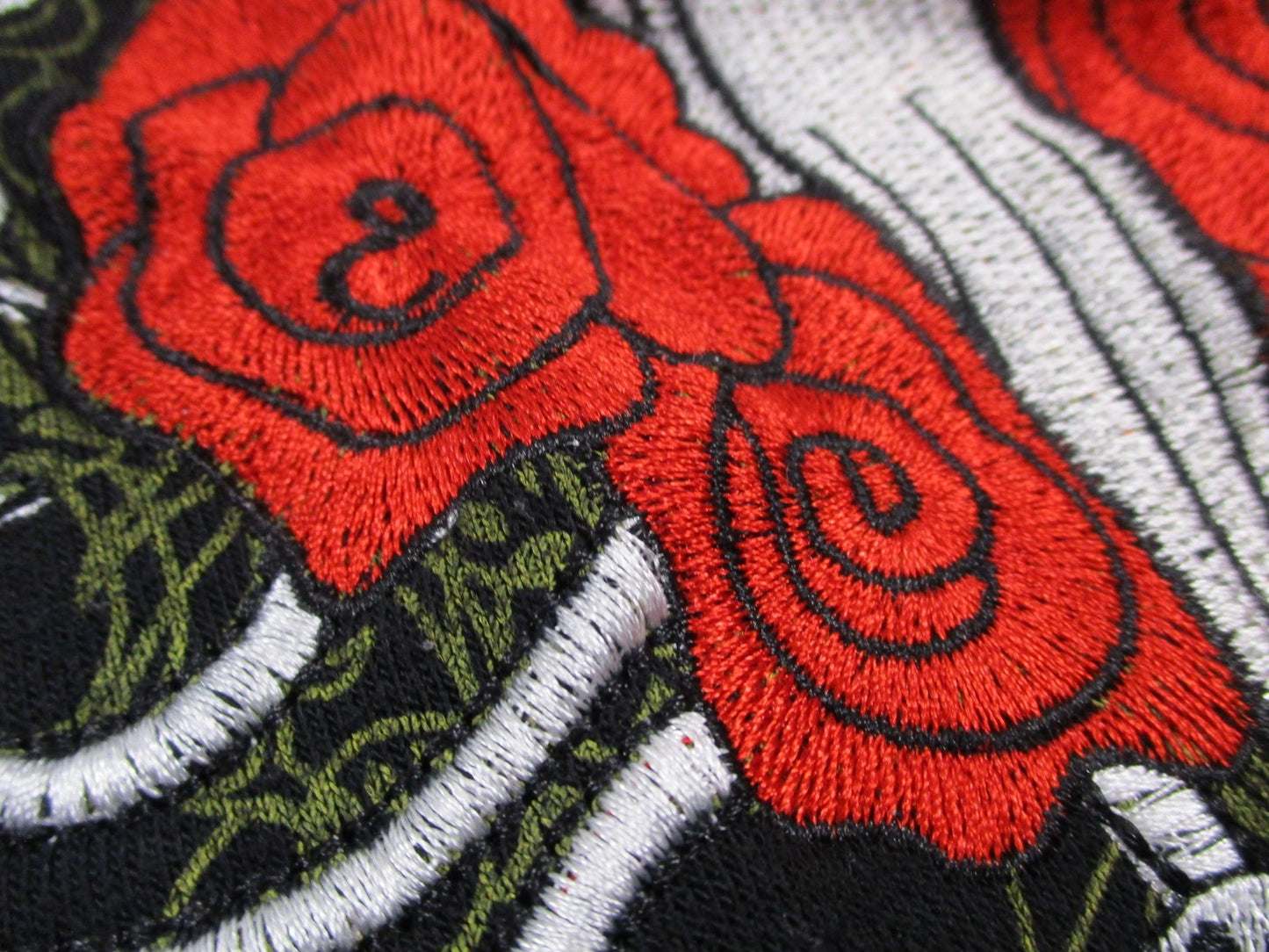 Quickshark Hoodie Mens 2XL Black Full Zip Sherpa Lined Skull Rose Graphic Tattoo9
