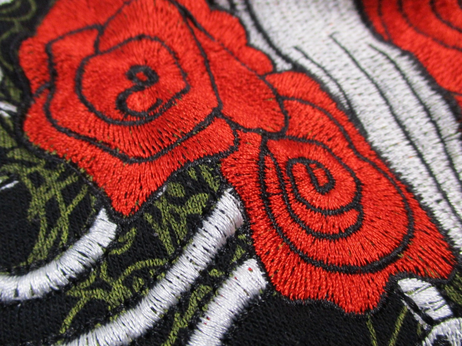 Quickshark Hoodie Mens 2XL Black Full Zip Sherpa Lined Skull Rose Graphic Tattoo9