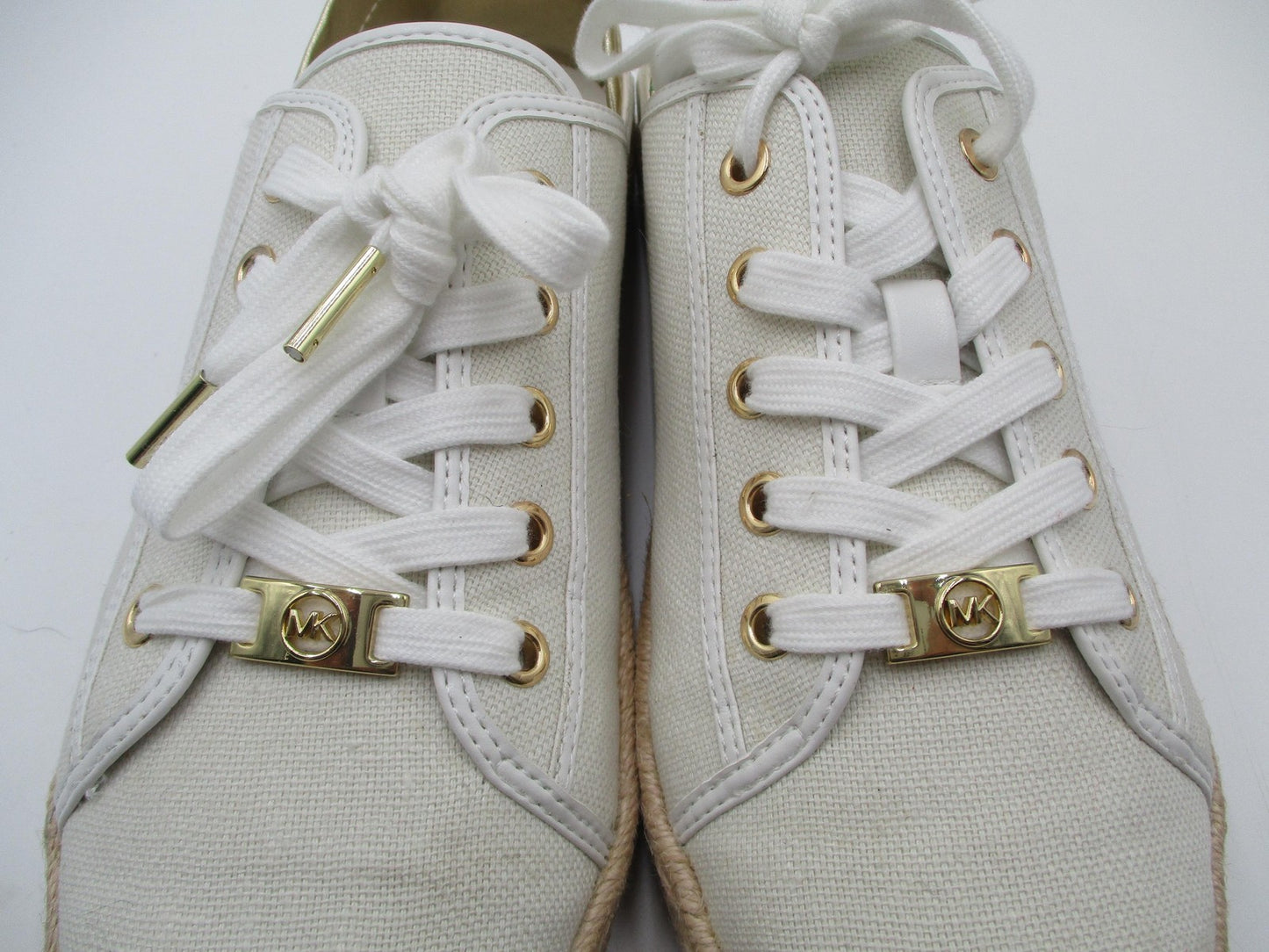 Michael Michael Kors Shoes Womens Size 9 White Canvas Libby Slide 43T1LBFP1D2