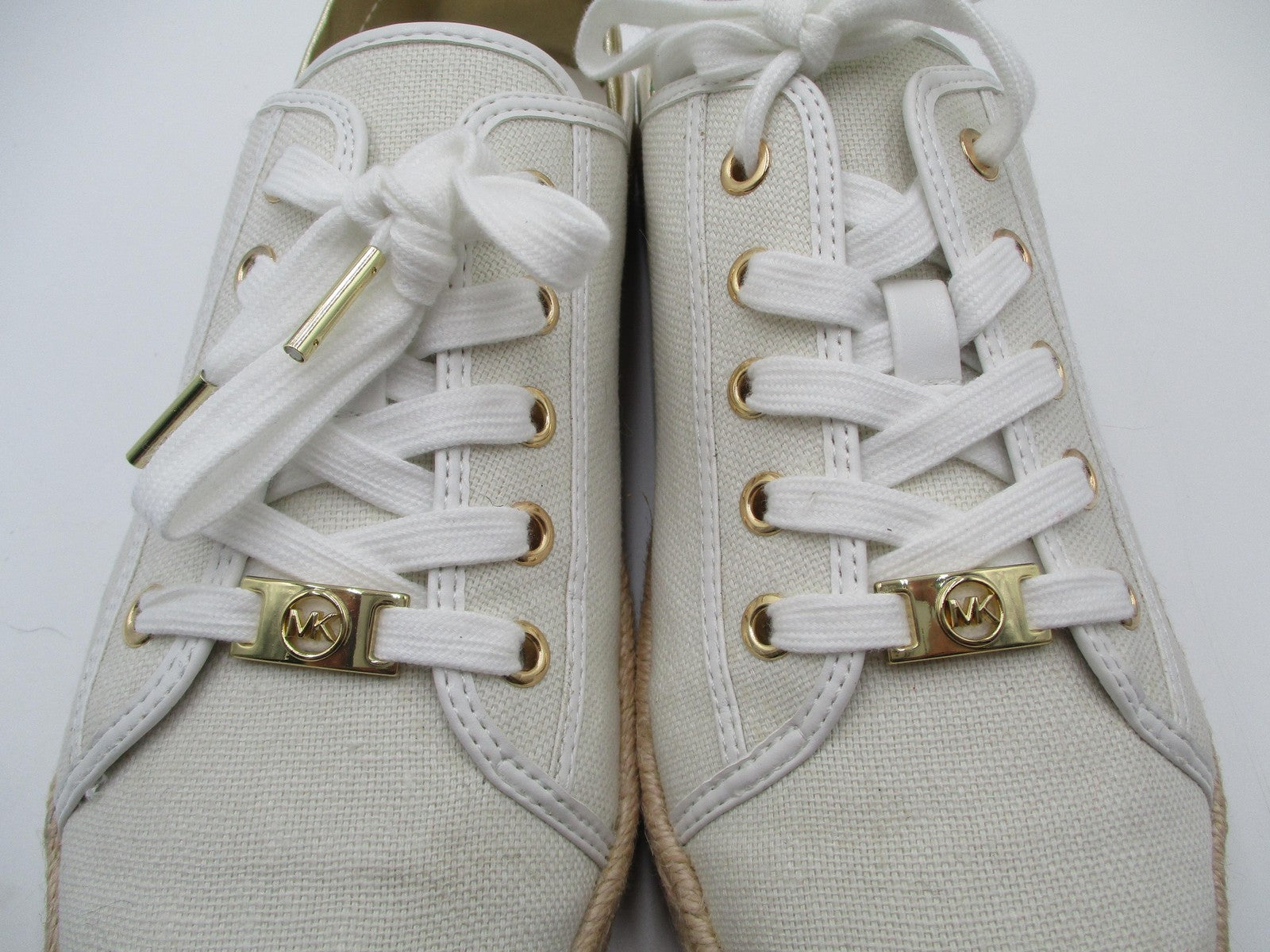 Michael Michael Kors Shoes Womens Size 9 White Canvas Libby Slide 43T1LBFP1D2