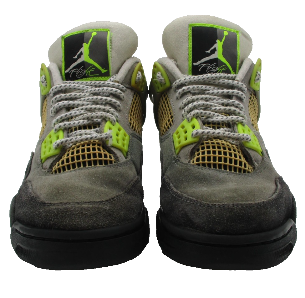 Jordan Air Jordan 4 Retro SE Shoes Mens Size 8 Gray Volt Neon 95 CT5342007 1U24