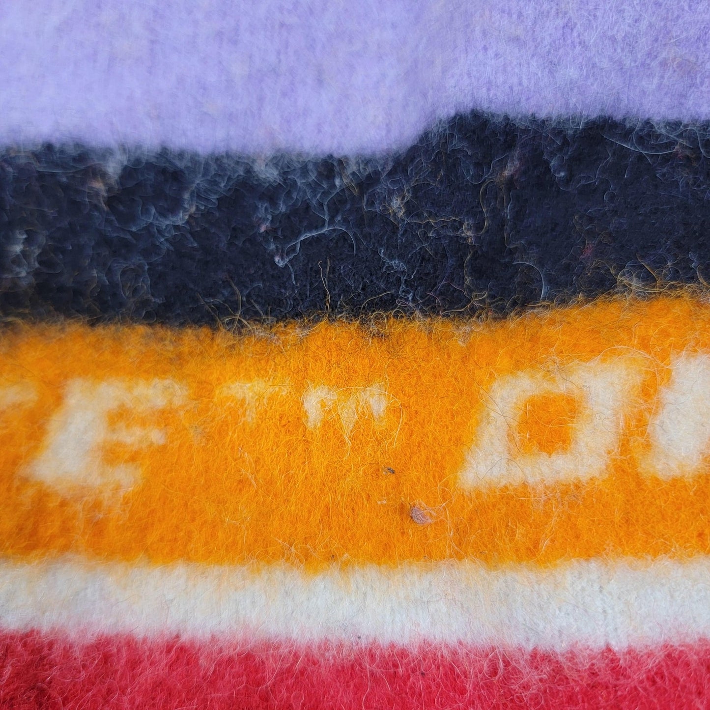 OffWhite Sweater Kids Size 10 MultiColor Stripe Logo Alpaca Wool Blend