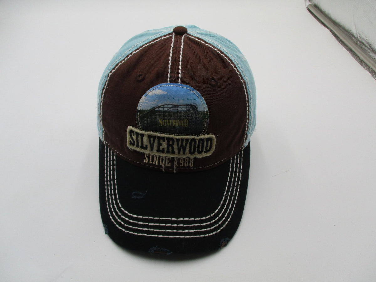 Silverwood Hat Cap Strap Back Mens One Size Brown Frayed Triangle Sport Headwear7