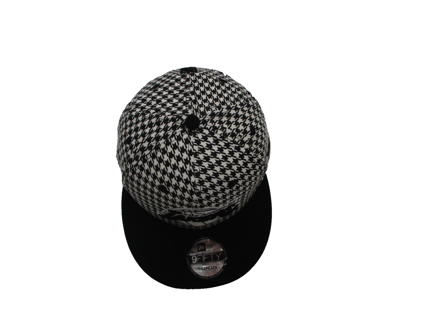 New Era Los Angeles Lakers 9Fifty Snapback Hat Black White Houndstooth NBA3