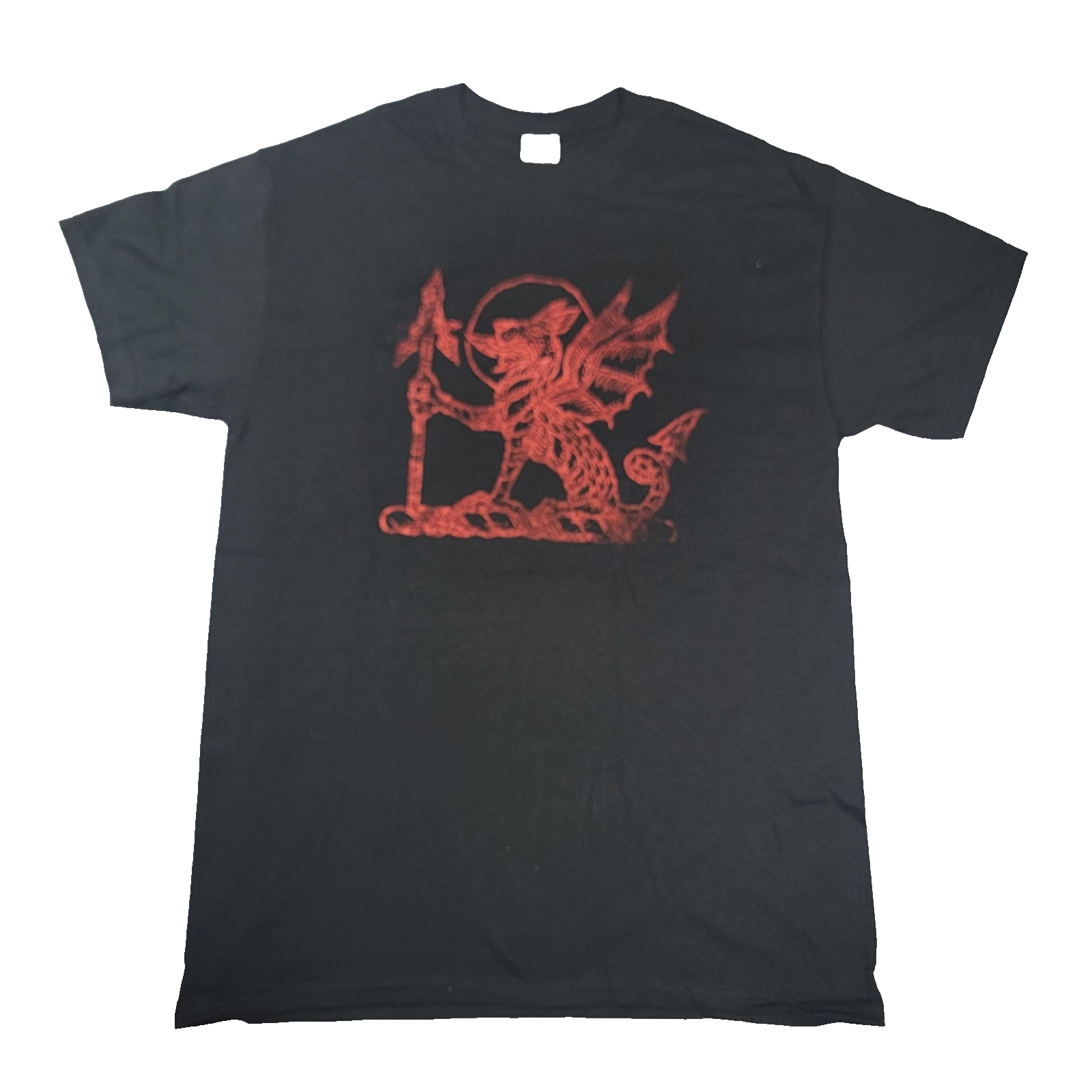 Saint Asonia Shirt Mens Medium Black Red Demon Graphic Band Tee Rock Music 10330