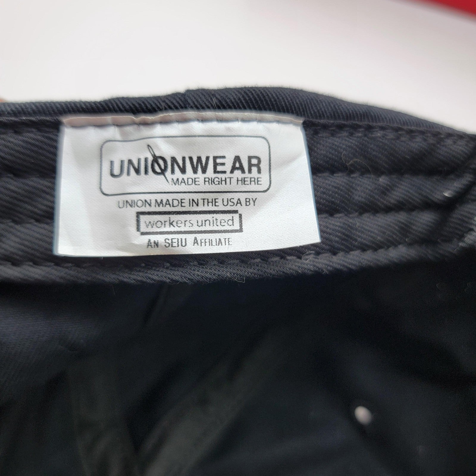 Workers To The Front Hat Cap Strap Back Black Unionwear Unite Here Mens USA Made5