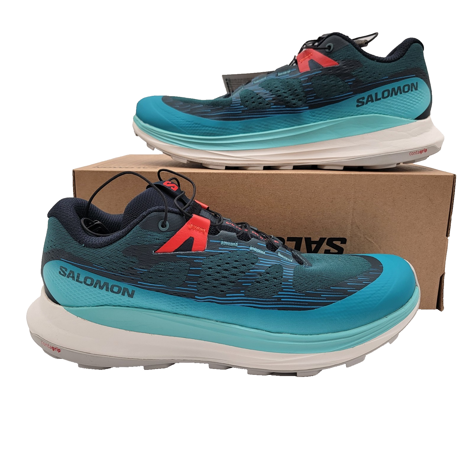 Mens Salomon Ultra Glide 2 Sz 8US/7.5UK 470425 28 NIB Atlantic Blue/Fiery Red0