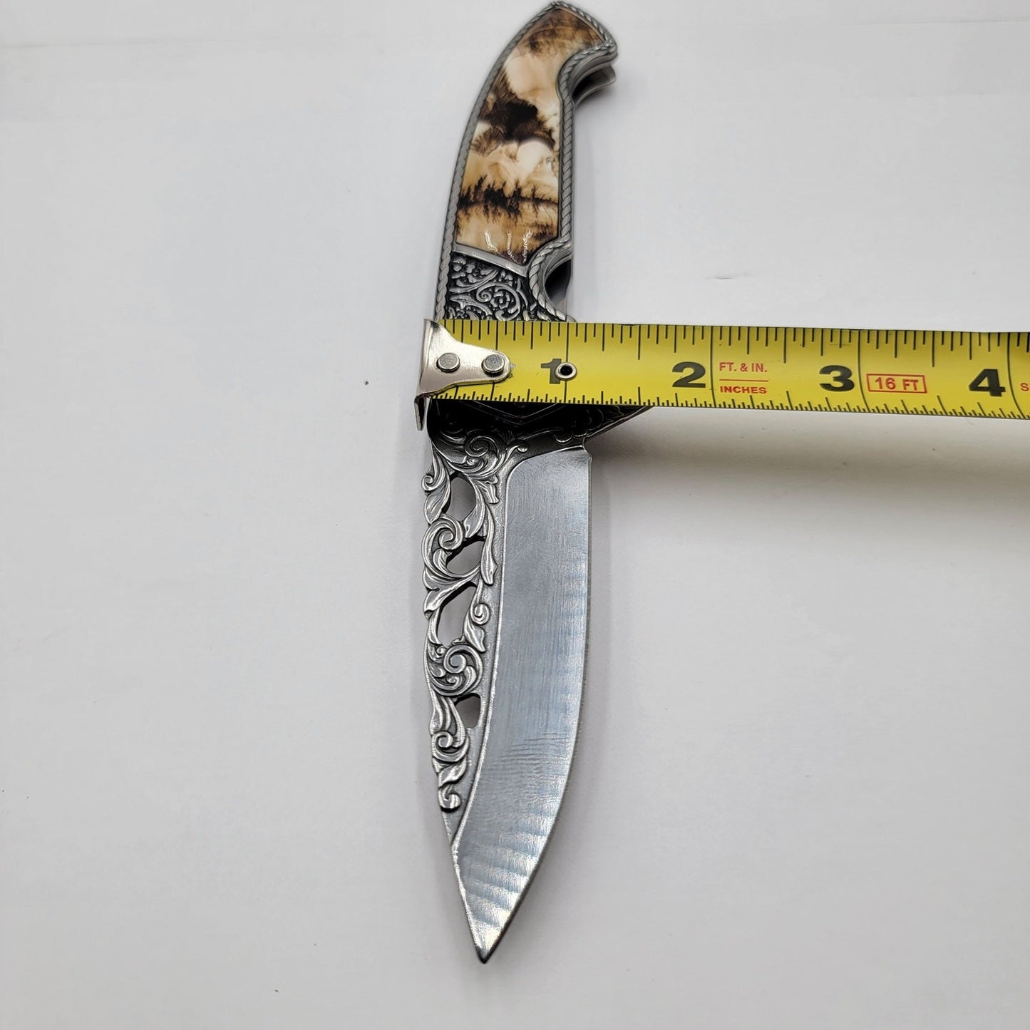 American Eagle 4.5" Ivory Drop Point Collectible Folding Knife7