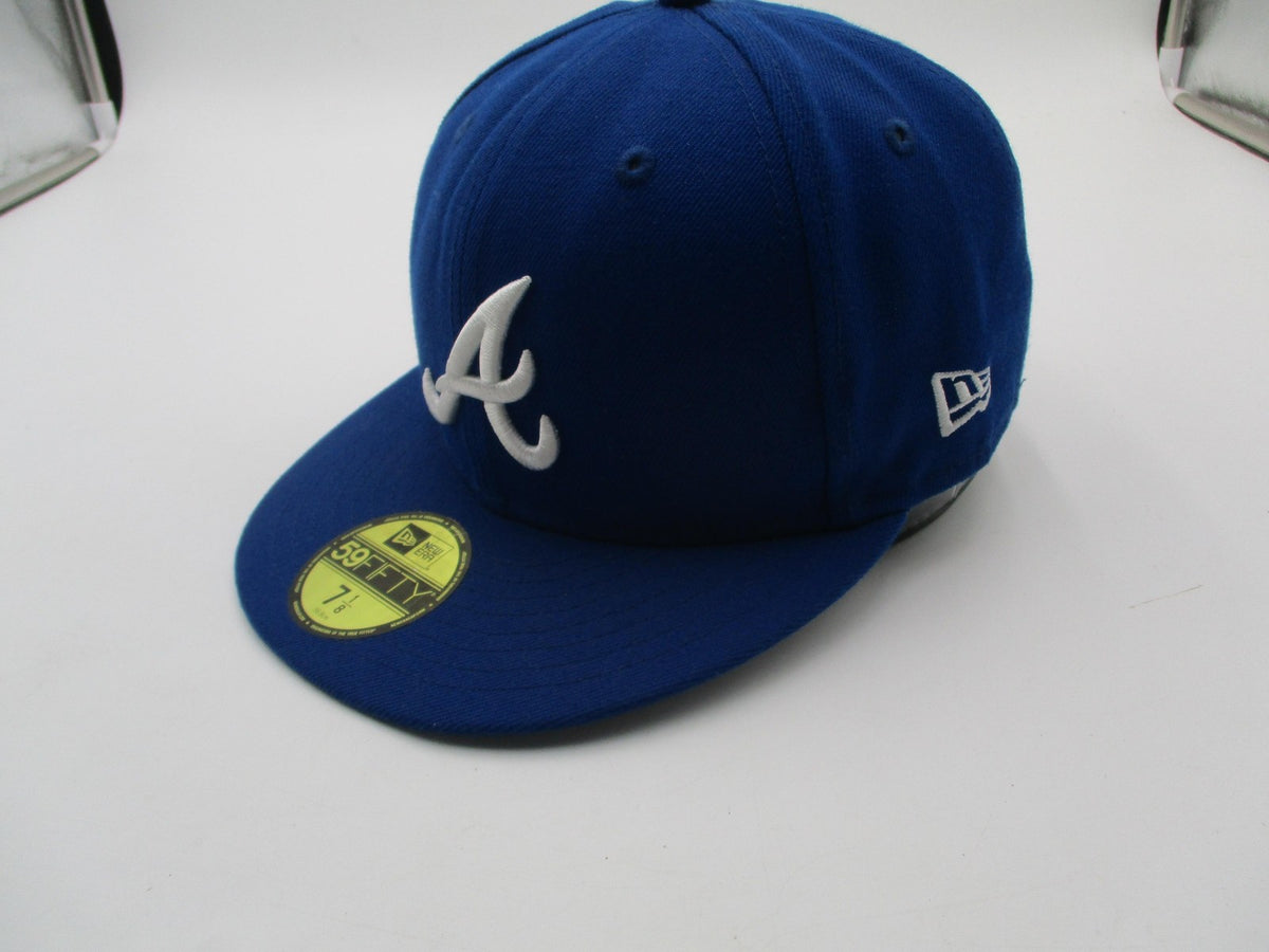 Atlanta Braves Hat Cap Fitted Mens 7 1/8 Blue MLB Baseball 59FIFTY New Era4