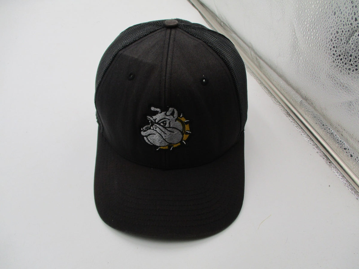 Richardson Hat Cap Snap Back Mens One Size Black Mesh Trucker Bulldog Logo 1128