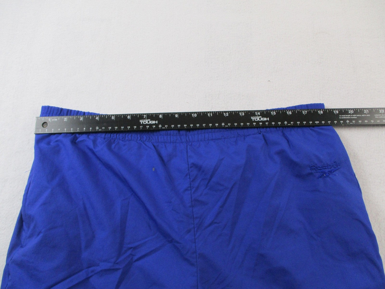 Vintage Reebok Track Pants Womens M Blue Warm Up Elastic Cuff Zip Pocket 14539