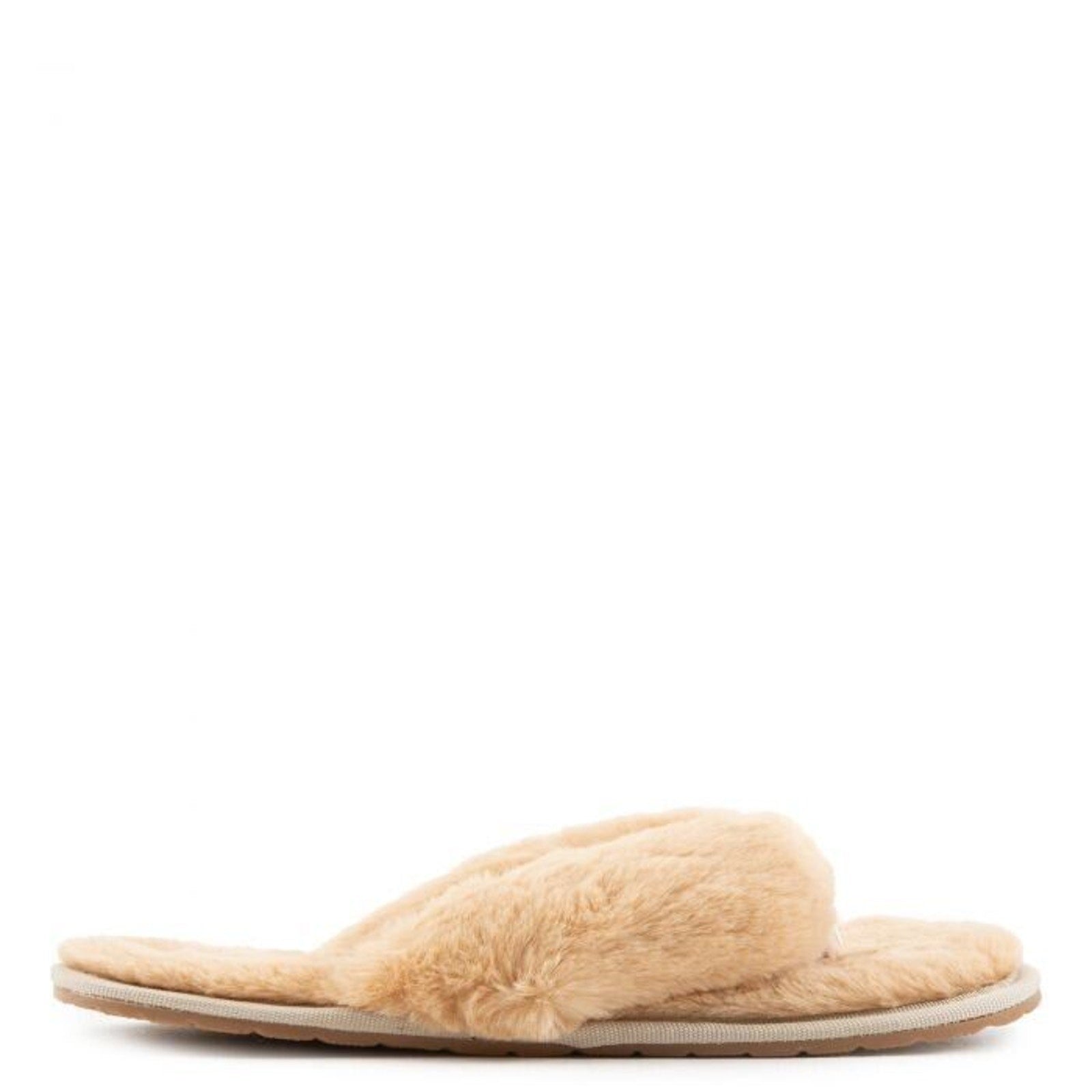 CAPE ROBBIN ComfortShi Fur Sandals Women – Nude Size 6W New in Box2