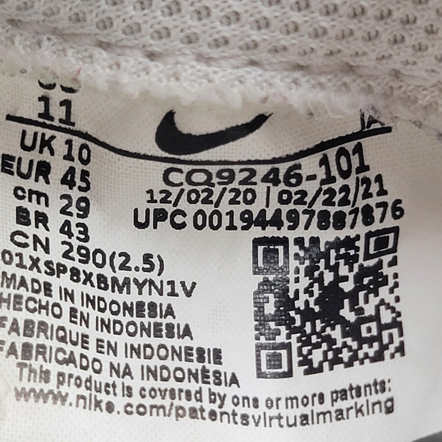 Nike Court Royale 2 Low 'Triple White' Mens Sz 11 CQ9246 101
