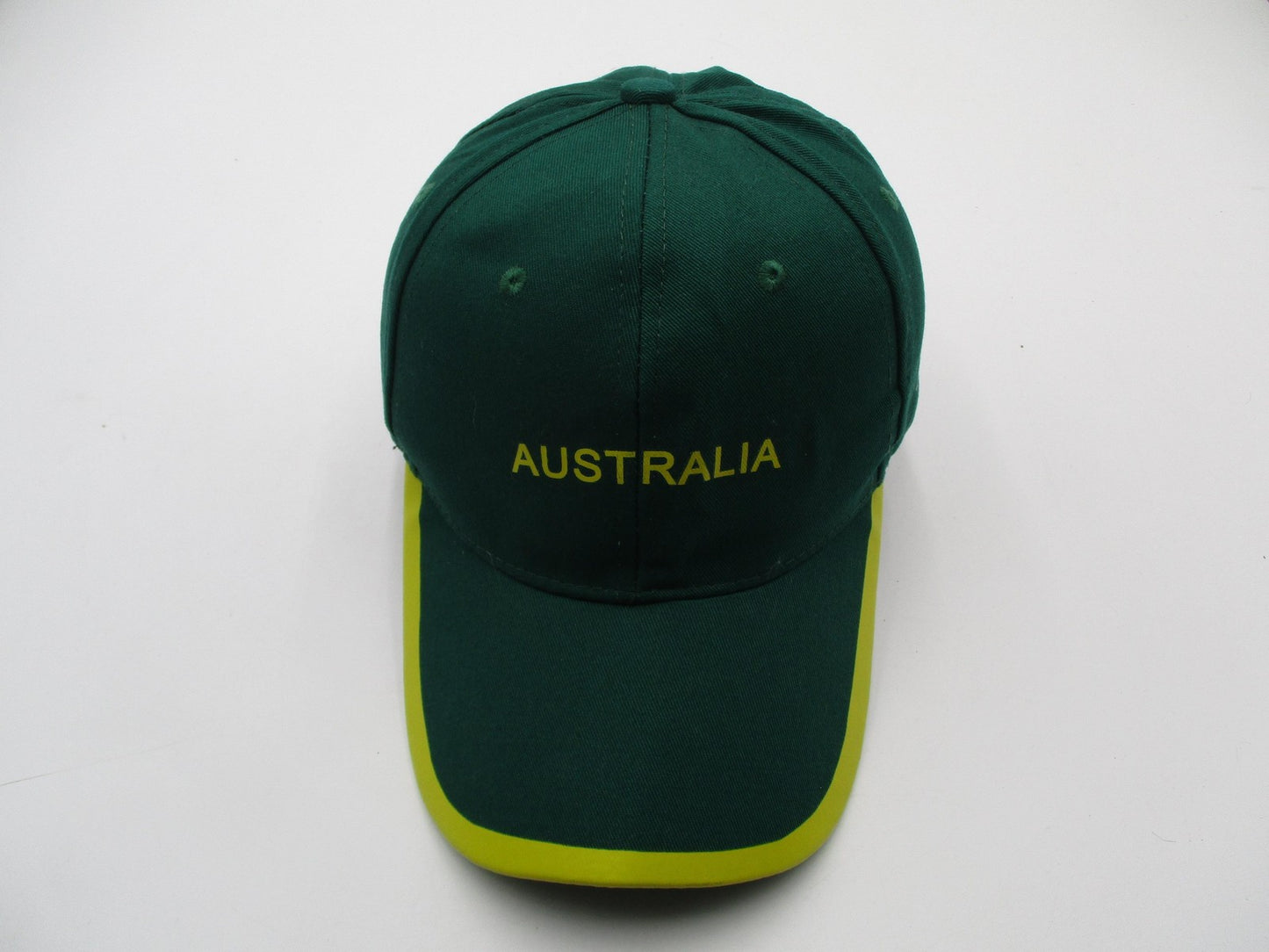 Australia Hat Cap Strap Back Mens One Size Green Yellow Kangaroo Emu Souvenir8
