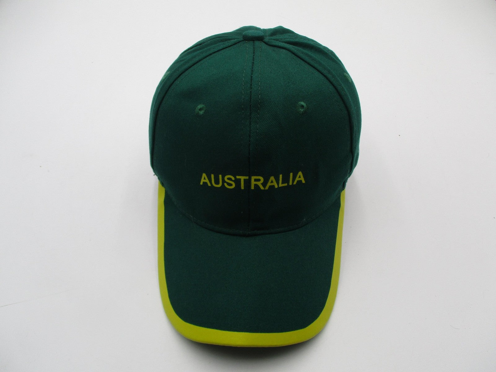 Australia Hat Cap Strap Back Mens One Size Green Yellow Kangaroo Emu Souvenir8