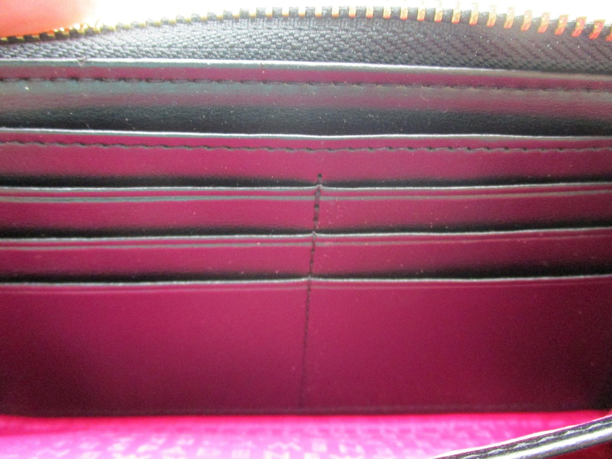 Kate Spade Wallet Women's One Size Black Striped Patent Zip Around Wristlet7