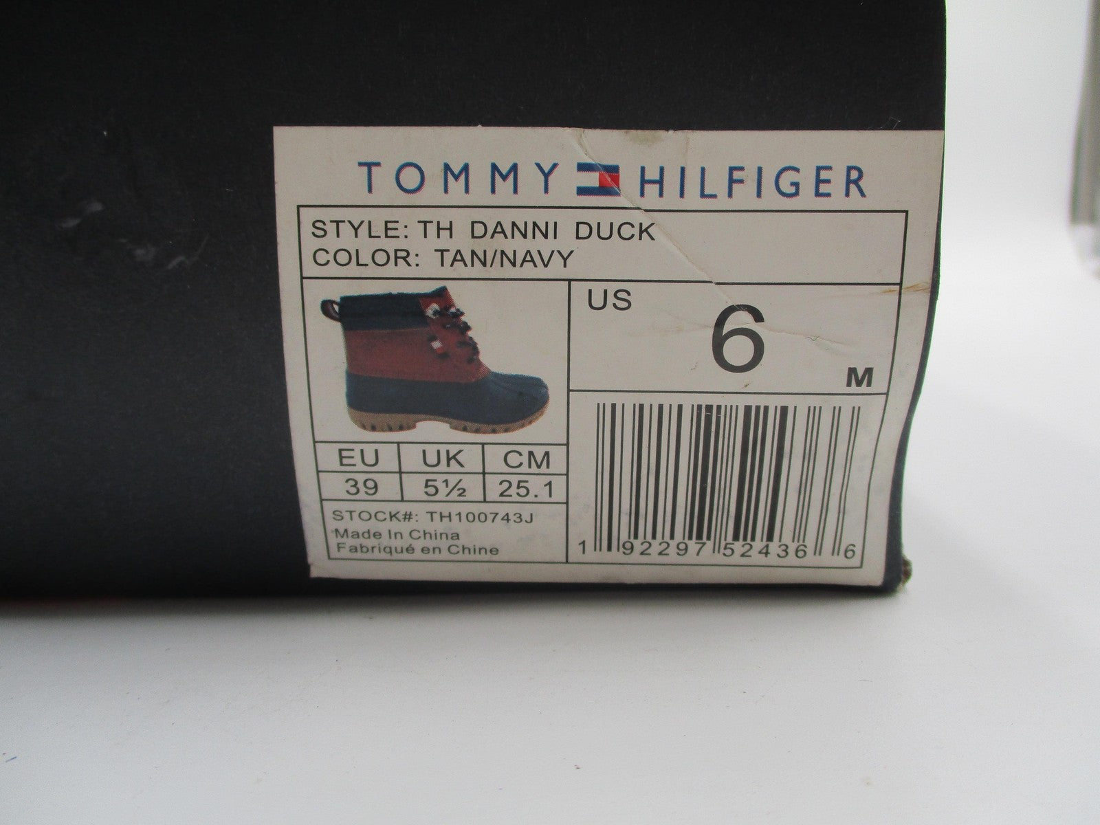 Tommy Hilfiger TH Danni Duck Boots Mens Size 6 Tan Navy Snow Winter Cold Weather16