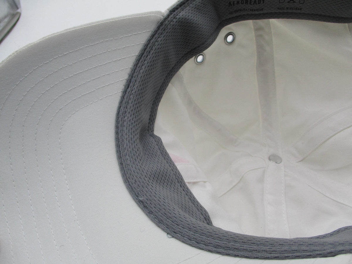 Adidas Hat Cap Strap Back Mens One Size White Pink AEROREADY Nylon Baseball9