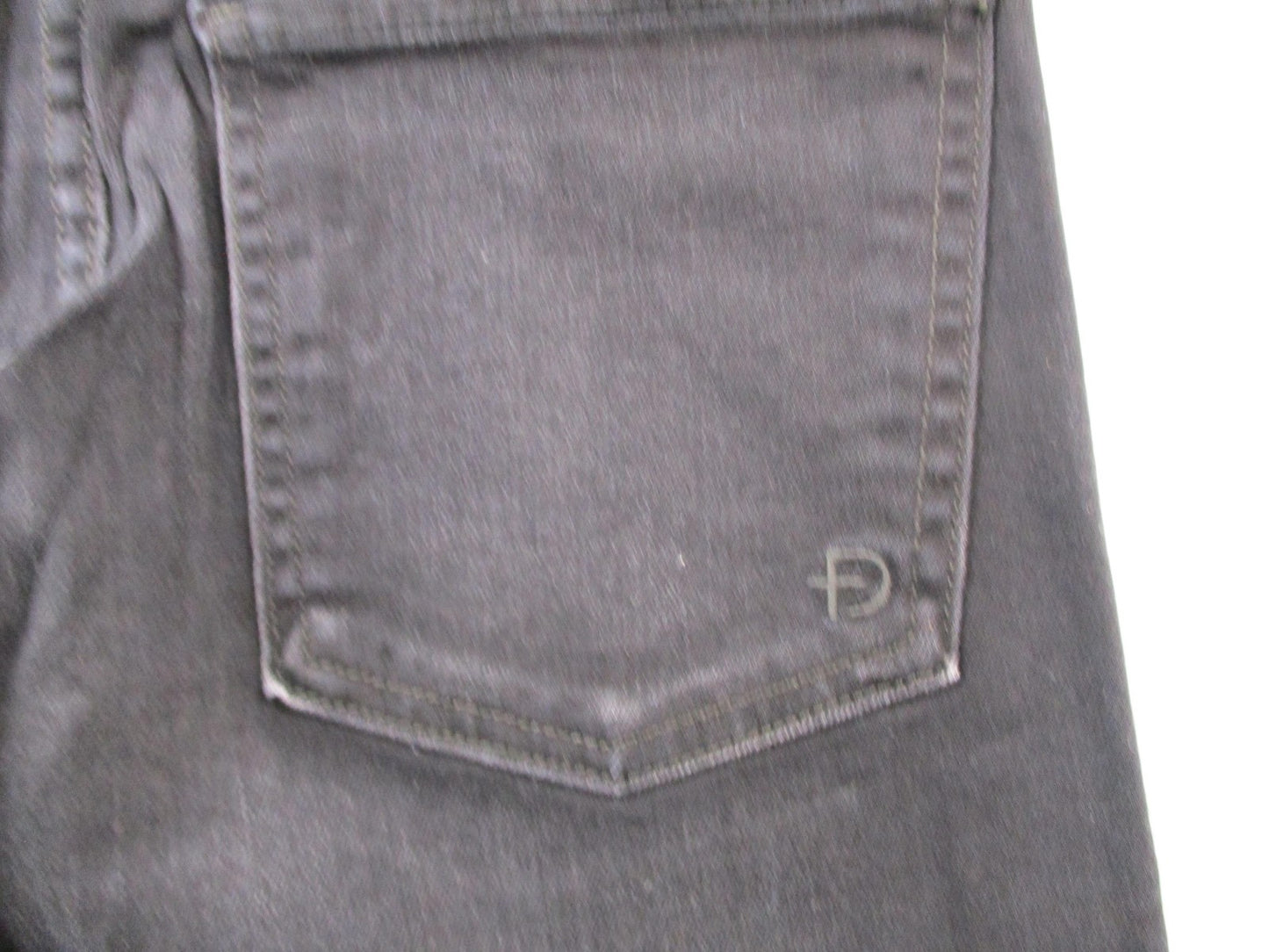 Fidelity Denim REV Jeans Womens 30x32 Black Charcoal Slim Straight Lace Hem 14656