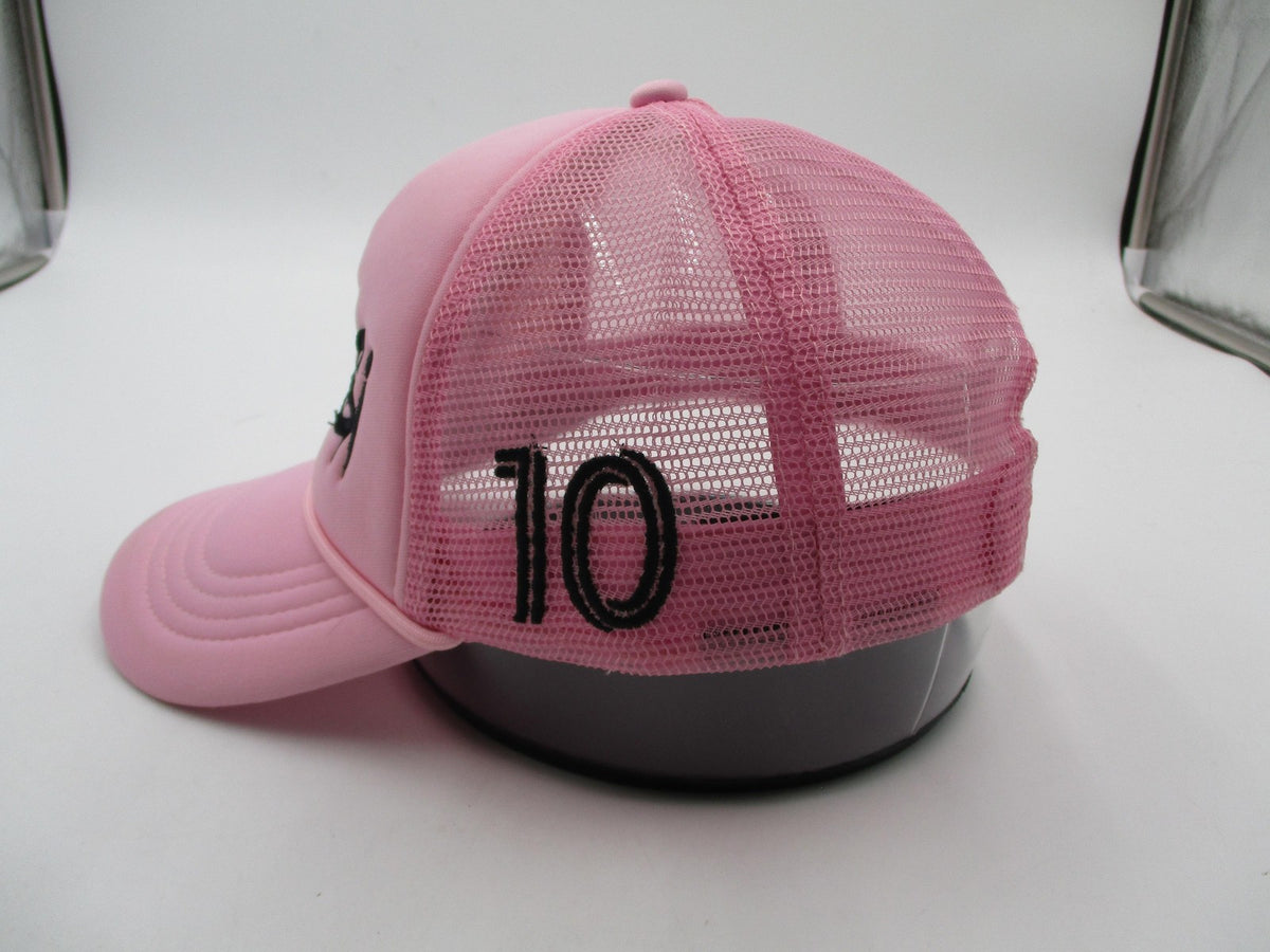 Messi 10 Hat Cap Snap Back One Size Mens Pink Soccer Allntrends Trucker4