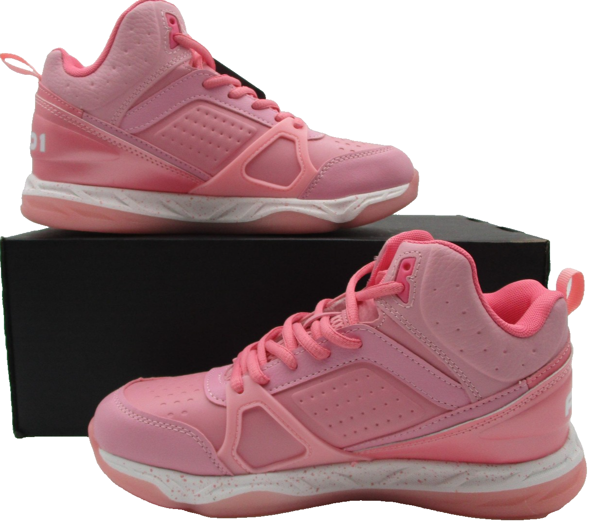 AND1 Shoes Kids Size 5 Pink Mid Top Basketball Sneakers Athletic GGA143GX001 1S11