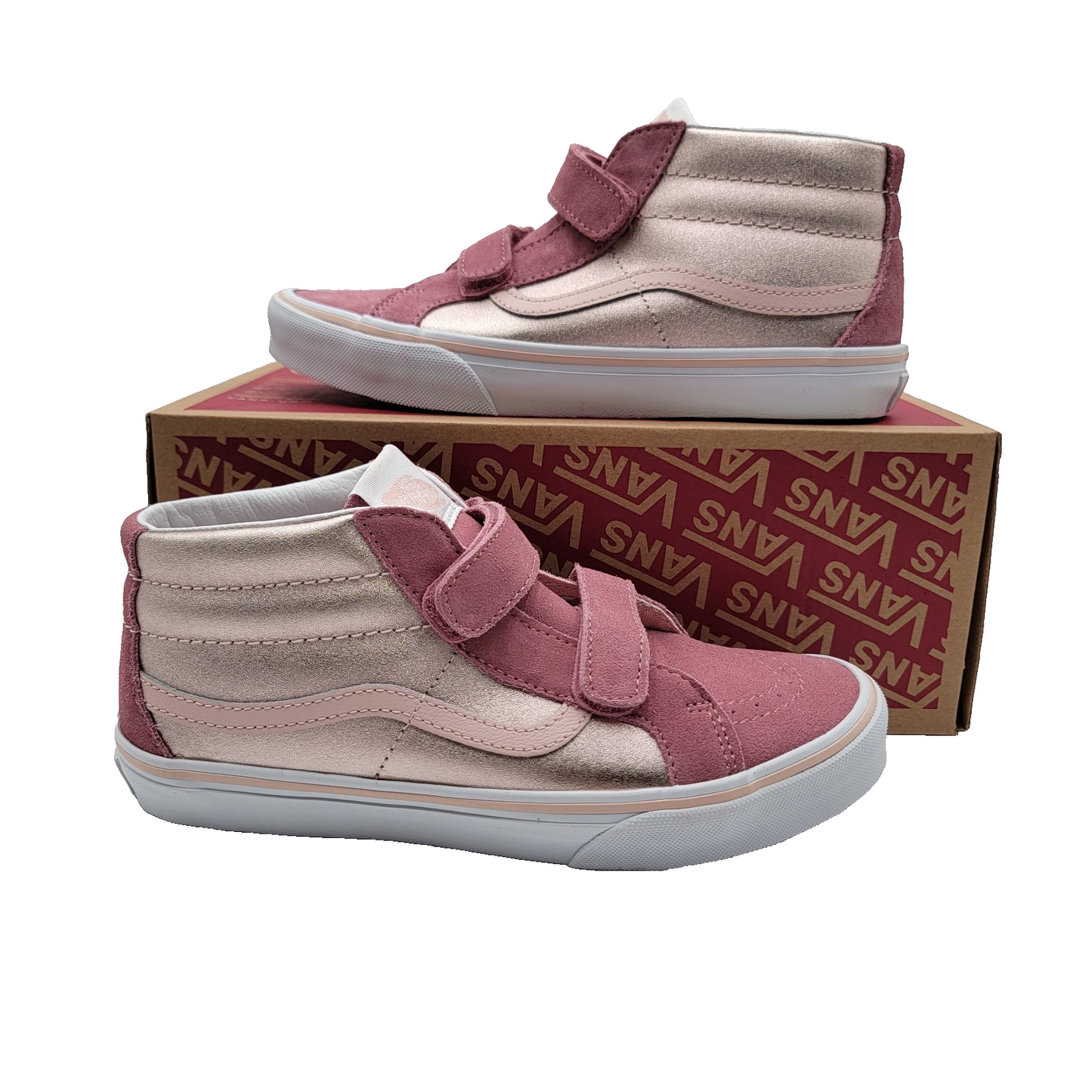 Vans OTW Junior Sk8-Mid Reissue V Metallic Pop Pink Sz 5.5 VN0A4UI5PNK NIB0