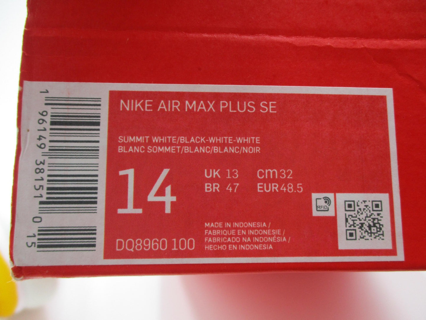 Nike Air Max Plus SE Shoes Mens Size 14 Summit White Gum Tuned Air DQ896010016