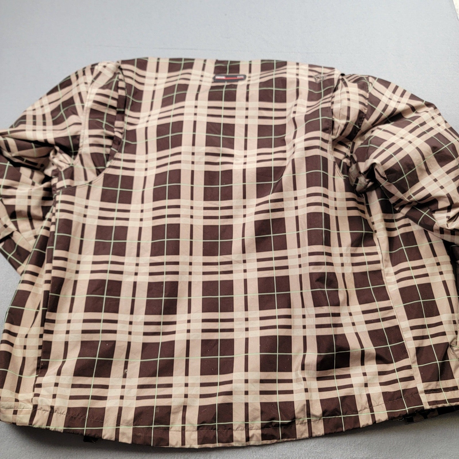 Sessions Terrain Series RECCO Plaid Snowboard Ski Jacket Men’s XL Brown Beige1
