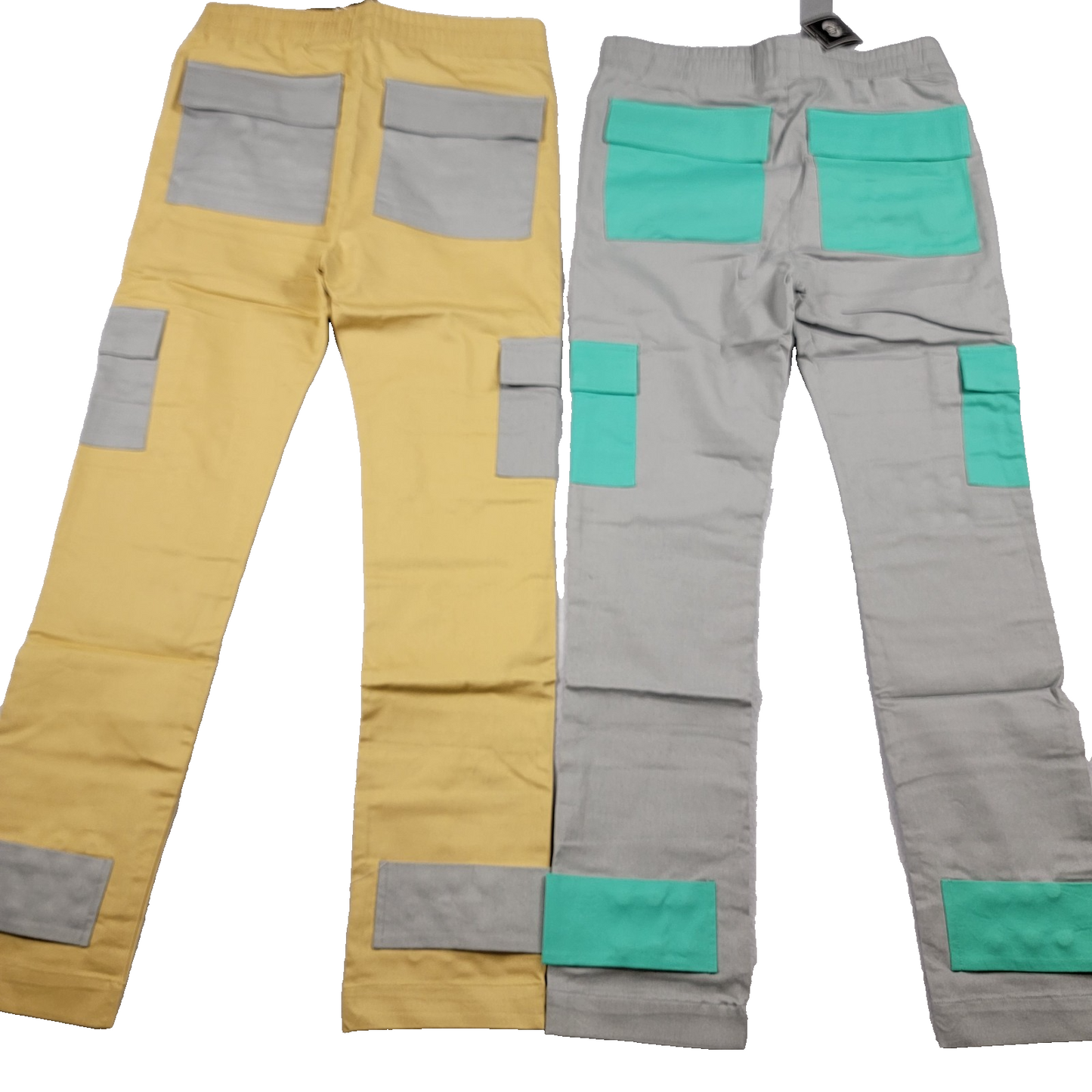 The Hideout Clothing THC Cargo Pants 2Pack Bundle Yellow & Grey Size S 7988011