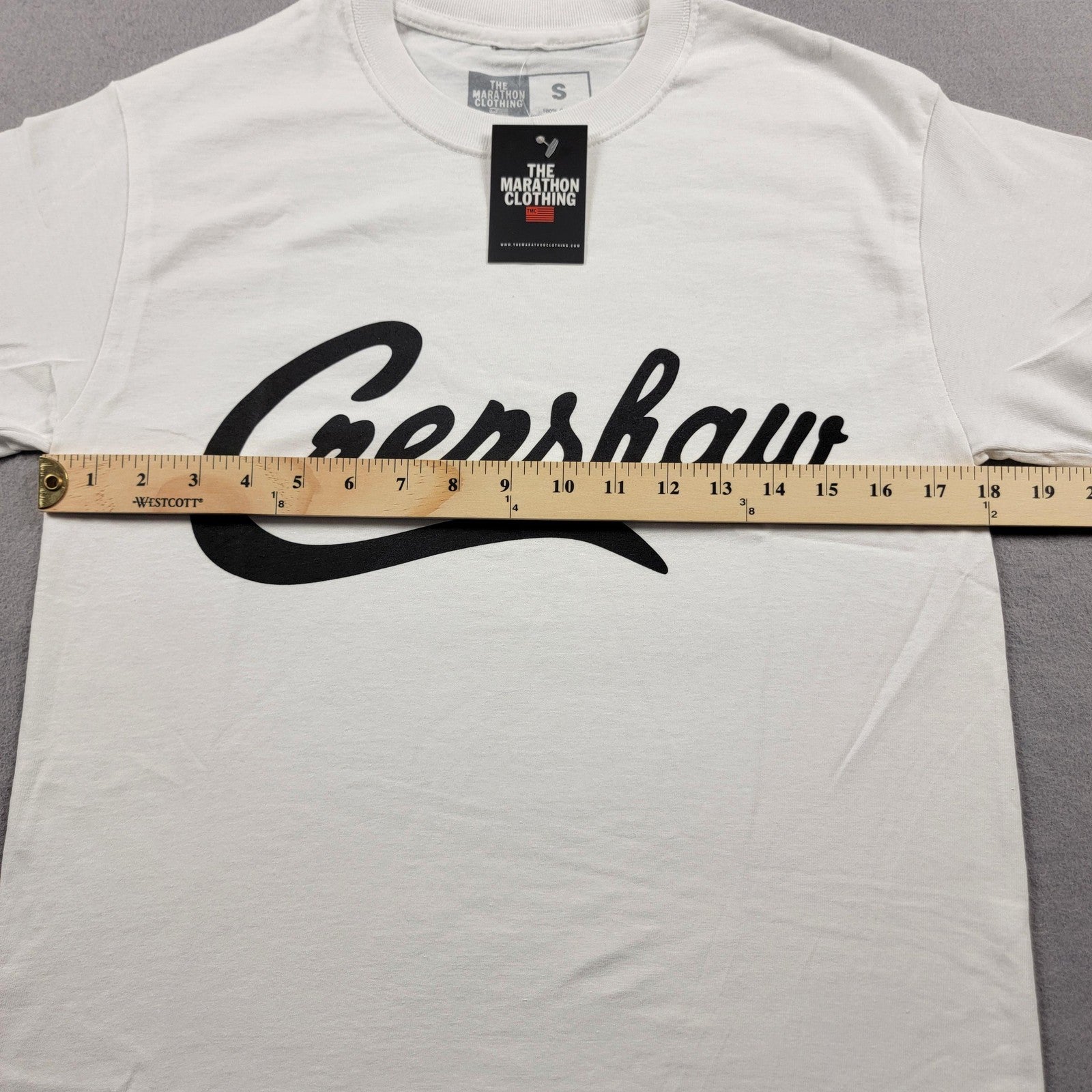 The Marathon Clothing Crenshaw Shirt Mens Small White Graphic Tee Streetwear7