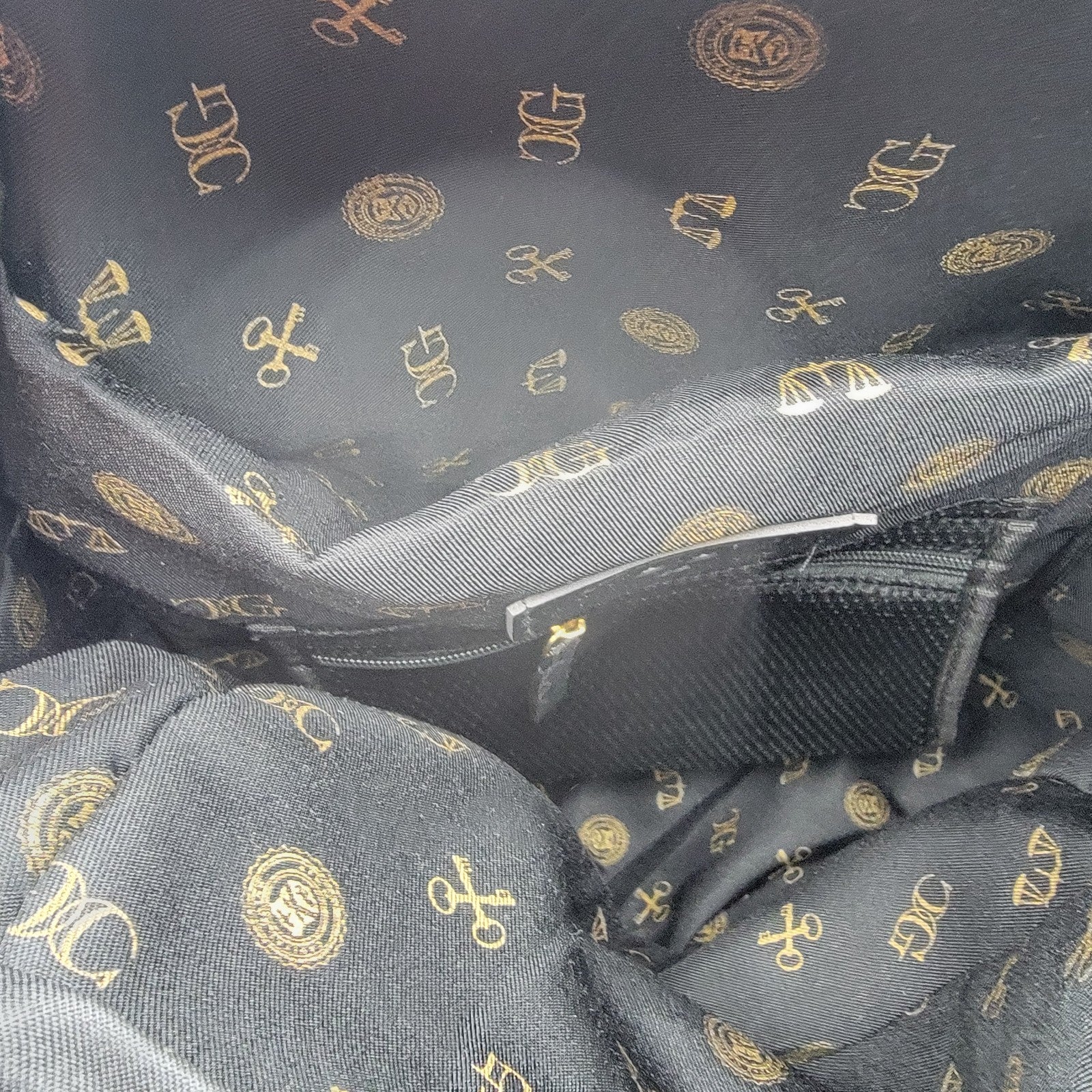 Capital Gains Black Woven Backpack + Strapback Hat Bundle NWT Gold Logo9